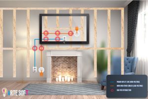 Internal Cord Concealment above fireplace